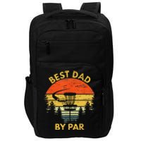 Vintage Best Dad By Par Disc Golf Fathers Day Gift Impact Tech Backpack