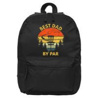 Vintage Best Dad By Par Disc Golf Fathers Day Gift 16 in Basic Backpack