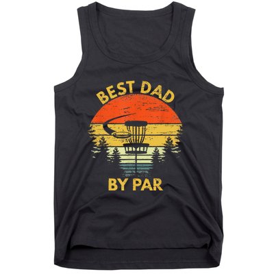 Vintage Best Dad By Par Disc Golf Fathers Day Gift Tank Top