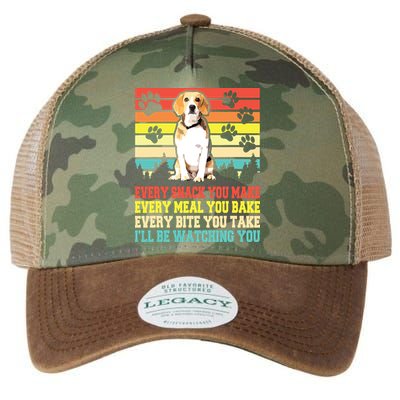 Vintage Beagle Dog Funny Every Snack You Make Bite You Take Legacy Tie Dye Trucker Hat