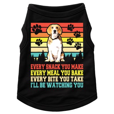 Vintage Beagle Dog Funny Every Snack You Make Bite You Take Doggie Tank