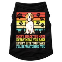 Vintage Beagle Dog Funny Every Snack You Make Bite You Take Doggie Tank