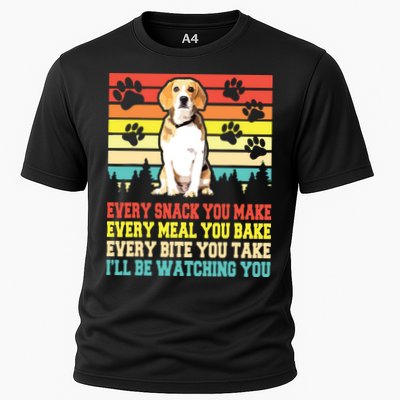 Vintage Beagle Dog Funny Every Snack You Make Bite You Take Performance Shirt