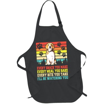 Vintage Beagle Dog Funny Every Snack You Make Bite You Take Apron