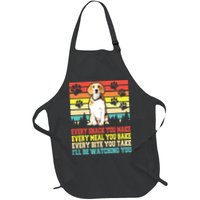 Vintage Beagle Dog Funny Every Snack You Make Bite You Take Apron