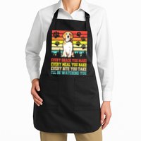 Vintage Beagle Dog Funny Every Snack You Make Bite You Take Apron