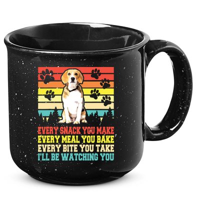 Vintage Beagle Dog Funny Every Snack You Make Bite You Take 15oz Campfire Ceramic Mug