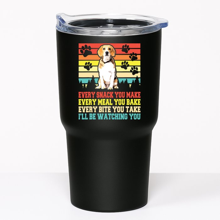 Vintage Beagle Dog Funny Every Snack You Make Bite You Take Tumbler