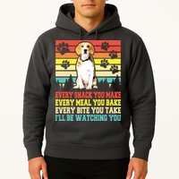 Vintage Beagle Dog Funny Every Snack You Make Bite You Take Hoodie