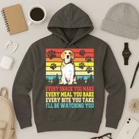 Vintage Beagle Dog Funny Every Snack You Make Bite You Take Hoodie