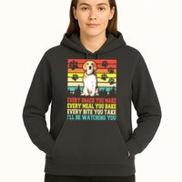 Vintage Beagle Dog Funny Every Snack You Make Bite You Take Hoodie