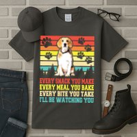 Vintage Beagle Dog Funny Every Snack You Make Bite You Take Tall T-Shirt