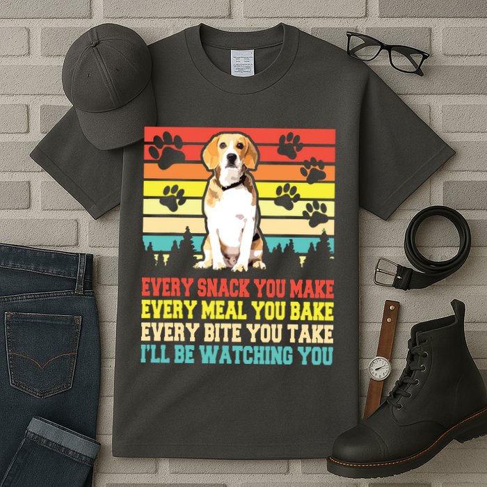 Vintage Beagle Dog Funny Every Snack You Make Bite You Take Tall T-Shirt