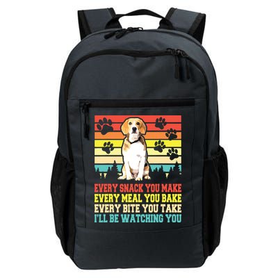 Vintage Beagle Dog Funny Every Snack You Make Bite You Take Backpack