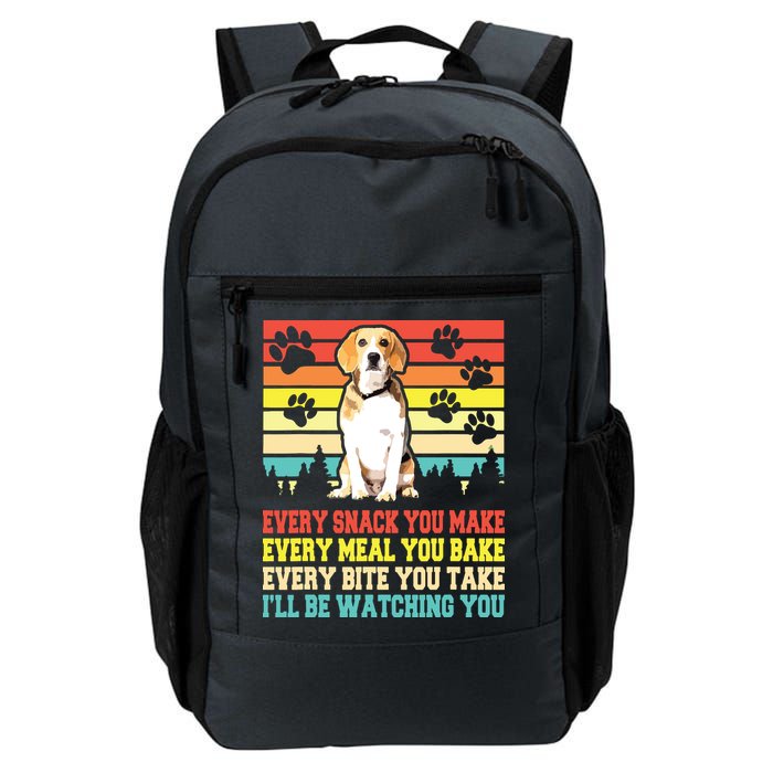 Vintage Beagle Dog Funny Every Snack You Make Bite You Take Backpack