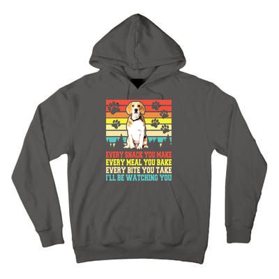 Vintage Beagle Dog Funny Every Snack You Make Bite You Take Tall Hoodie