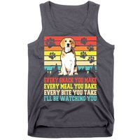 Vintage Beagle Dog Funny Every Snack You Make Bite You Take Tank Top