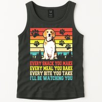 Vintage Beagle Dog Funny Every Snack You Make Bite You Take Tank Top