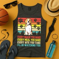 Vintage Beagle Dog Funny Every Snack You Make Bite You Take Tank Top