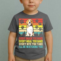 Vintage Beagle Dog Funny Every Snack You Make Bite You Take Toddler T-Shirt