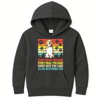 Vintage Beagle Dog Funny Every Snack You Make Bite You Take Kids Hoodie