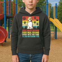 Vintage Beagle Dog Funny Every Snack You Make Bite You Take Kids Hoodie