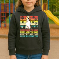 Vintage Beagle Dog Funny Every Snack You Make Bite You Take Kids Hoodie