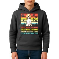 Vintage Beagle Dog Funny Every Snack You Make Bite You Take Kids Hoodie