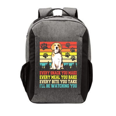 Vintage Beagle Dog Funny Every Snack You Make Bite You Take Vector Backpack