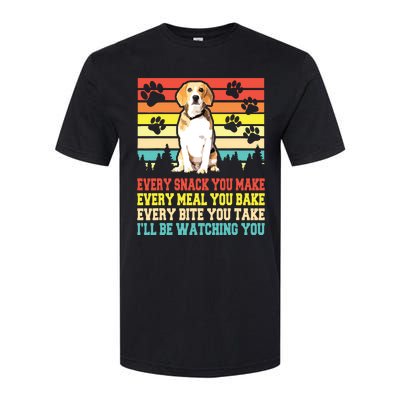 Vintage Beagle Dog Funny Every Snack You Make Bite You Take Softstyle® CVC T-Shirt