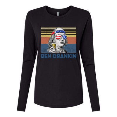 Vintage Ben Drankin Funny Gift Womens Cotton Relaxed Long Sleeve T-Shirt