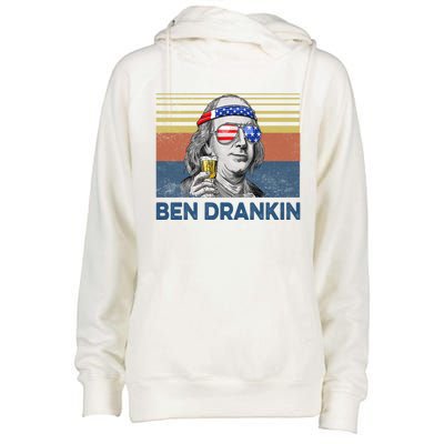 Vintage Ben Drankin Funny Gift Womens Funnel Neck Pullover Hood