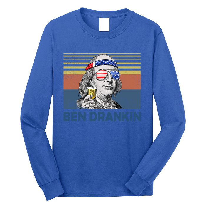 Vintage Ben Drankin Funny Gift Long Sleeve Shirt