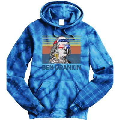 Vintage Ben Drankin Funny Gift Tie Dye Hoodie