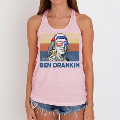 Vintage Ben Drankin Funny Gift Women's Knotted Racerback Tank