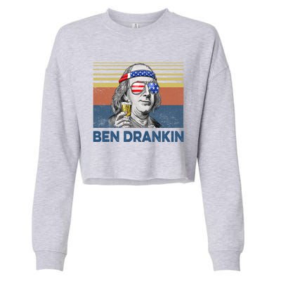 Vintage Ben Drankin Funny Gift Cropped Pullover Crew