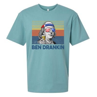 Vintage Ben Drankin Funny Gift Sueded Cloud Jersey T-Shirt