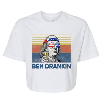 Vintage Ben Drankin Funny Gift Bella+Canvas Jersey Crop Tee