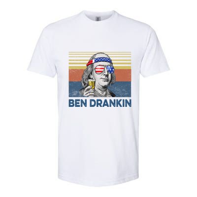 Vintage Ben Drankin Funny Gift Softstyle CVC T-Shirt