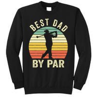 Vintage Best Dad By Par Fathers Day Golfing Sweatshirt