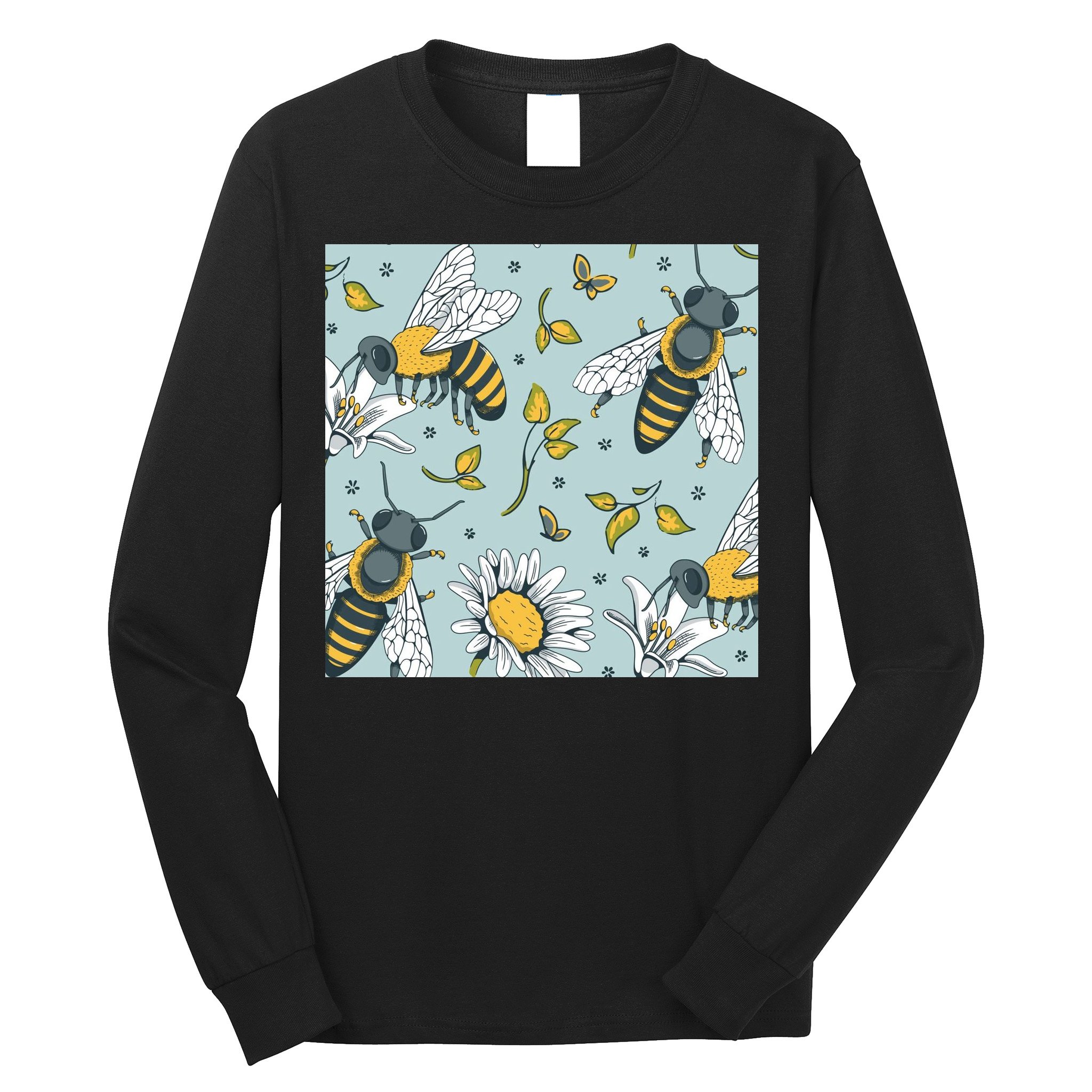 Vintage Bees Daisy Floral Long Sleeve Shirt