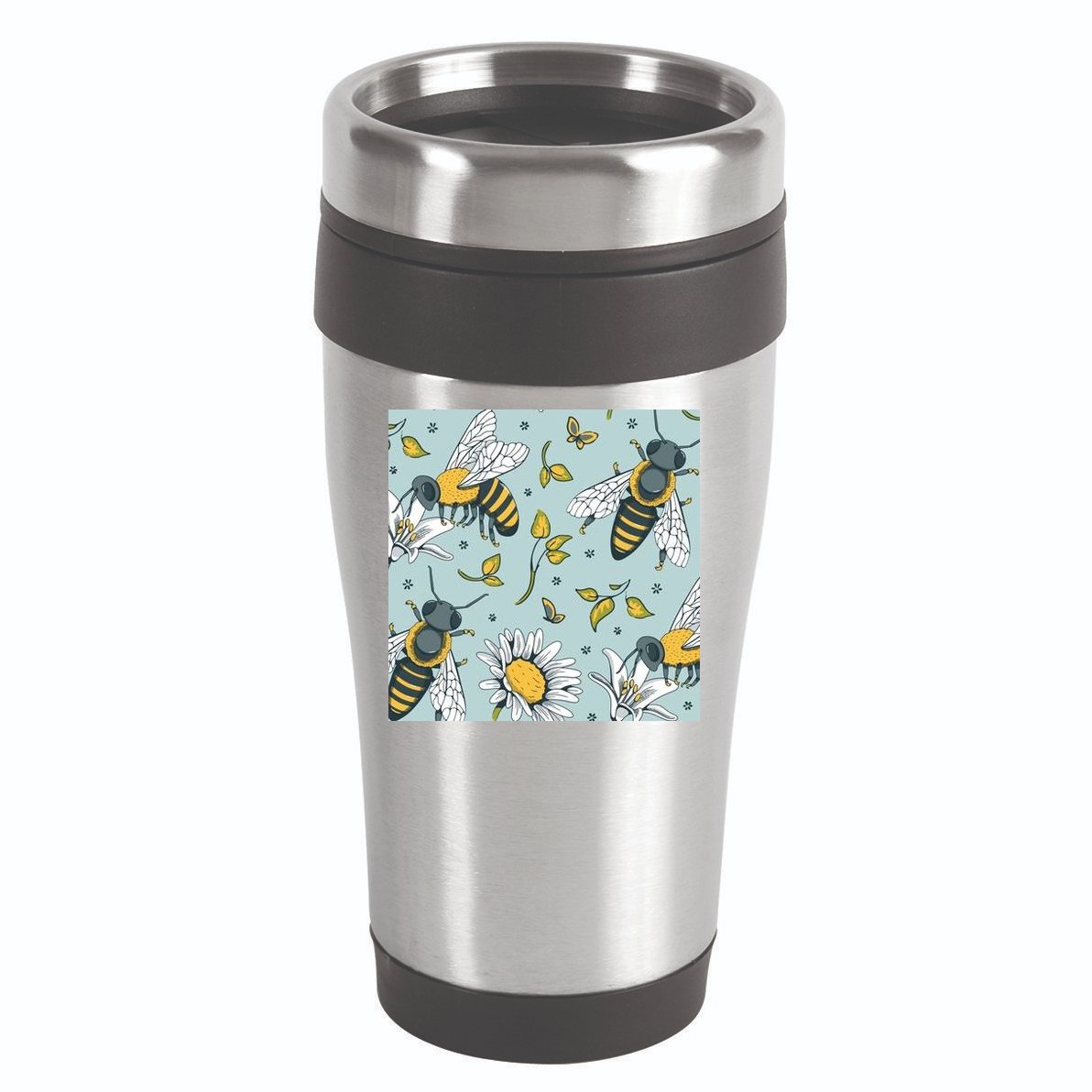 Vintage Bees Daisy Floral 16oz Travel Tumbler
