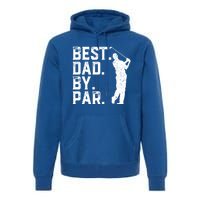 Vintage Best Dad By Par Golfer Funny Daddy Golf Fathers Day Cool Gift Premium Hoodie