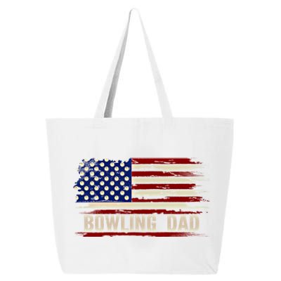 Vintage Bowling Dad American Usa Flag Bowler/Bowl Gift 25L Jumbo Tote