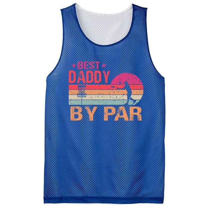 Vintage Best Daddy By Par Disk Golf Funny Fathers Day Funny Gift Mesh Reversible Basketball Jersey Tank