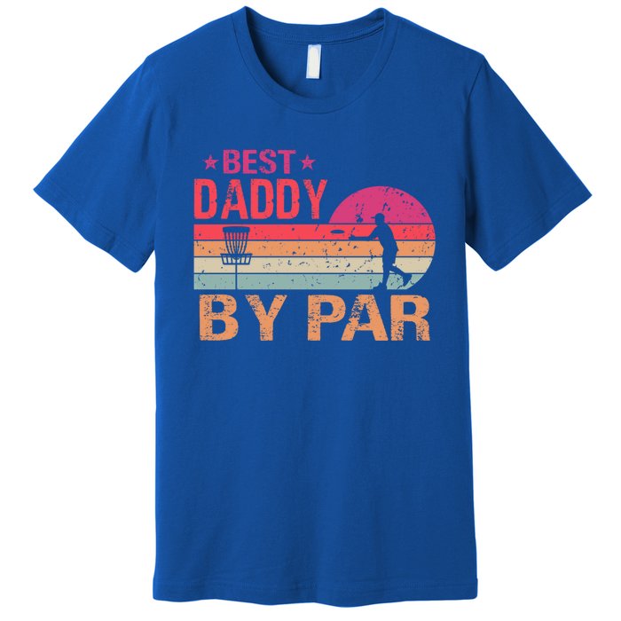 Vintage Best Daddy By Par Disk Golf Funny Fathers Day Funny Gift Premium T-Shirt