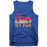 Vintage Best Daddy By Par Disk Golf Funny Fathers Day Funny Gift Tank Top