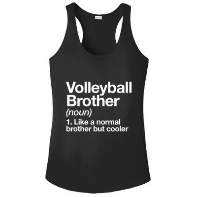 Volleyball Brother Definition Funny Sports Gift Ladies PosiCharge Competitor Racerback Tank