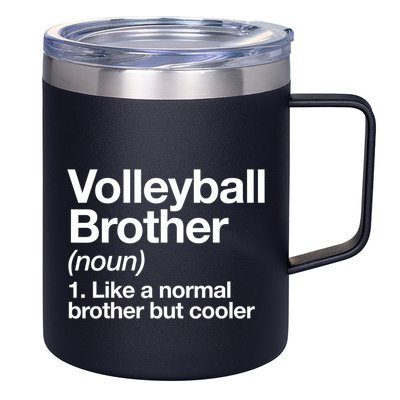 Volleyball Brother Definition Funny Sports Gift 12oz Stainless Steel Coffee Mug