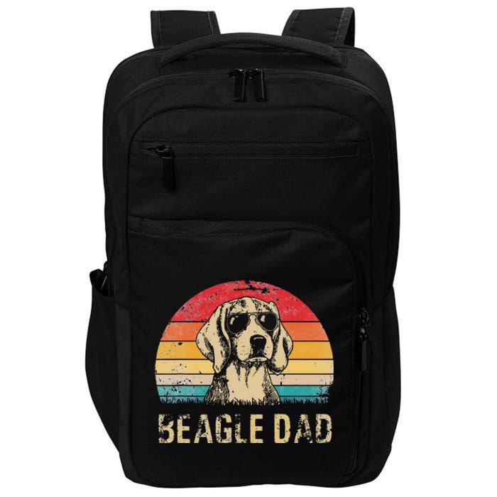 Vintage Beagle Dad Funny Beagle Dog Dad Fathers Day Impact Tech Backpack